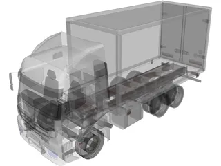 Mercedes-Benz Axor 3-Axle Cab 3D Model