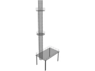 Distillation Column 3D Model