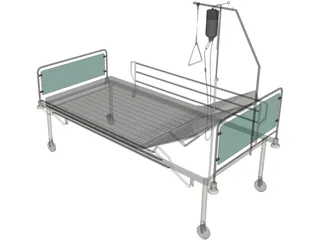 Hospital Bed 3D Model