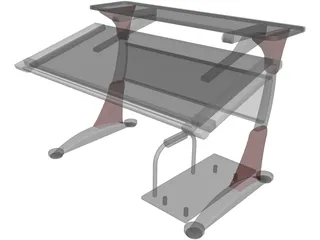 Modern Office Desk 3D Model