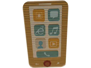 Mobile Cardboard Phone 3D Model