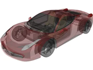 Ferrari 458 Italia 3D Model