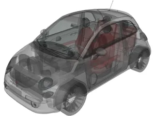 Fiat 500 (2008) 3D Model