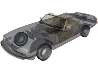 Jaguar XJS Convertible (1975) 3D Model