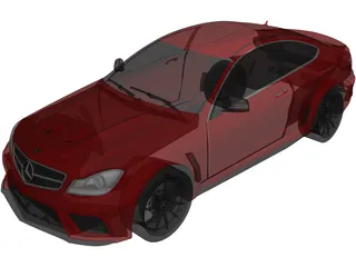 Mercedes-Benz C63 AMG Coupe Black Series (2012) 3D Model