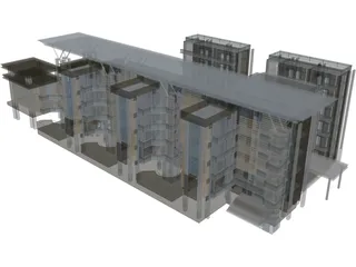 Apartment Building 3D Model