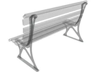 Park Bench 3D Model