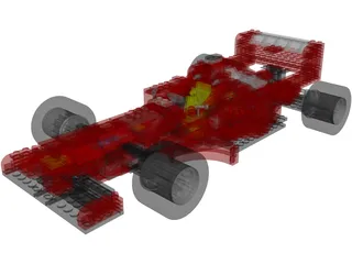 Lego F1 Car 3D Model