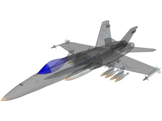 FA-18 Hornet 3D Model