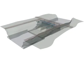 Large Scale Dam 3D Model