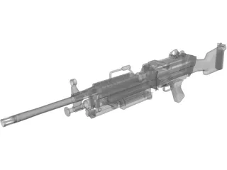 FN Herstal Minimi 3D Model