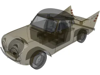 Mr. Beep Cartoon Car 3D Model