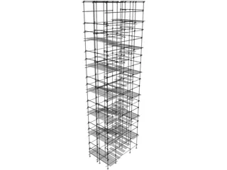 Scaffold Stairs 3D Model