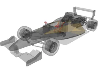 Formula 2000 Racing Car 3D Model