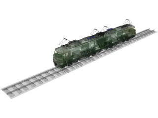 Locomotive Train Russian 3D Model