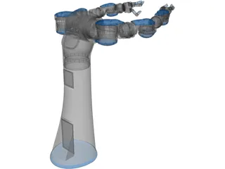 Two-Armed Industrial Robot 3D Model