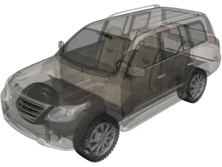 Lexus LX570 (2010) 3D Model