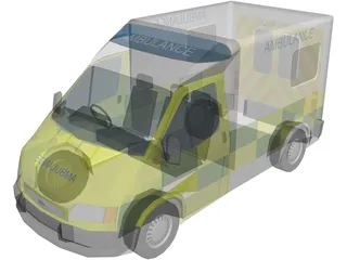 Ford Transit Ambulance 3D Model