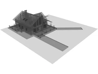 House in Noida 3D Model