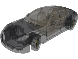Porsche Panamera Turbo S (2012) 3D Model