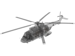 Eurocopter EC225 Super Puma 3D Model