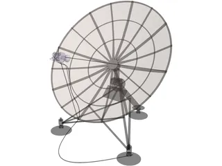 Satellite Dish Antenna 3D Model