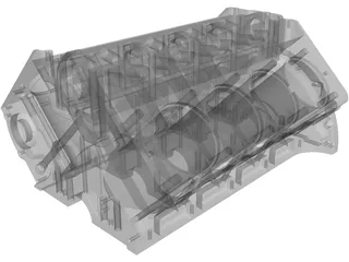 Arias Big Block Hemi Engine Block 3D Model