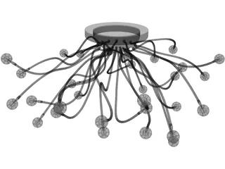 Ceiling Lamp Lussole Octopus 3D Model