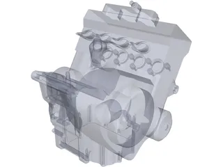 Honda CBR600RR Engine (2007) 3D Model