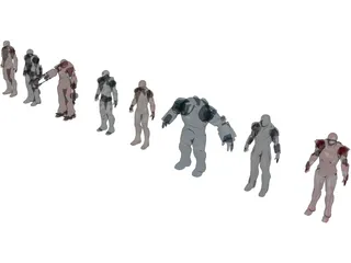 Iron Man Collection 3D Model