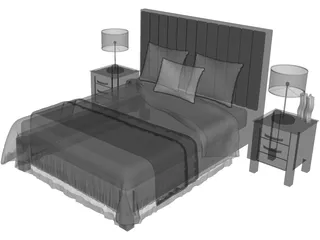 Double Bed 3D Model