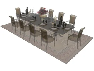 Tables and Chairs 3D Model