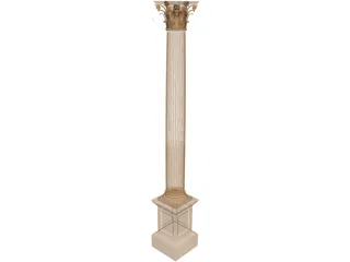 Corinthian Column 3D Model