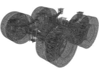 Truck Axle 12 Ton 3D Model