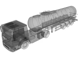 Man Truck Tank 3D Model