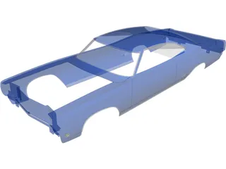 Plymouth GTX Body (1968) 3D Model
