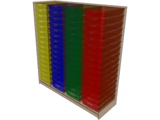 Column Tray Unit 3D Model