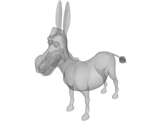 Donkey Cartoon 3D Model