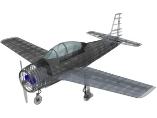 North American T-28 Trojan RC Airplane 3D Model