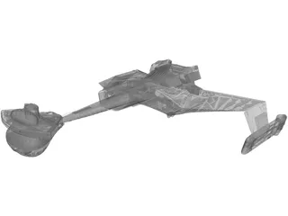 Ktinga Class Battle Cruiser 3D Model