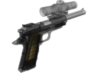 Colt 1911 Long 3D Model