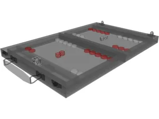 Backgammon Board 3D Model