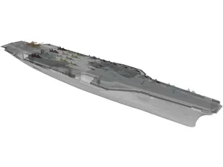 USS Aircraft Carrier 3D Model