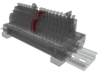 Terminal Block SVN-32DT 3D Model