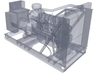 Caterpillar C15 Generator Set 3D Model