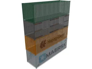 Shipping Containers 3D Model