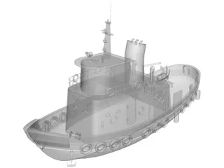 Tug Boat 3D Model