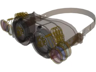 Steampunk Goggles 3D Model