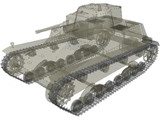 7TP Polish Light Tank 3D Model