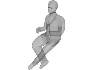 Man Sitting 3D Model